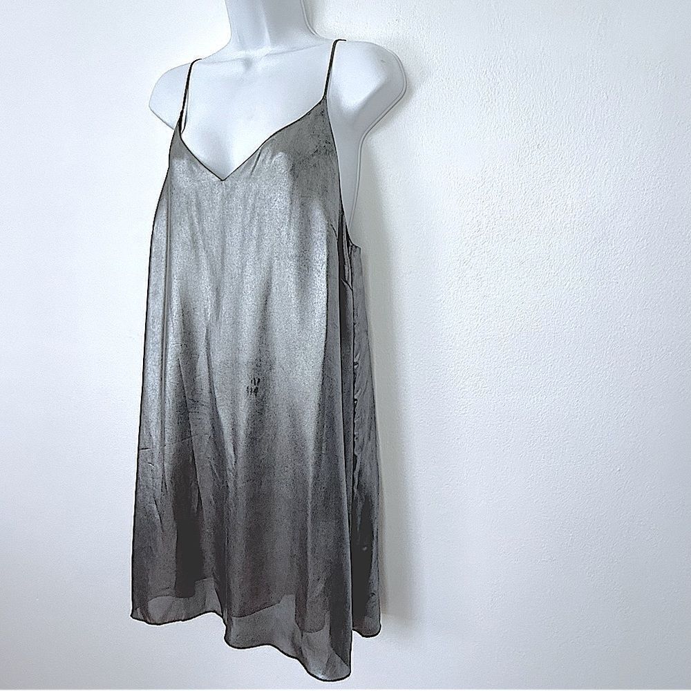 Aritzia Wilfred Only Slip Mini Dress Metallic Silver
Lined• Large •Adjustable - Picture 3 of 17
